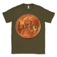 Army Green Cute Good Luck Gift - Lucky Penny Classic Tee - Craftify