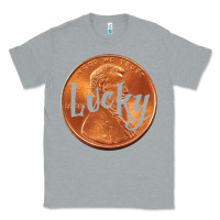 Heather Grey Cute Good Luck Gift - Lucky Penny Classic Tee - Craftify