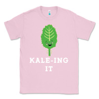 Bubblegum Pink kaleing it kale art for vegans vegetarians Classic Tee - Craftify