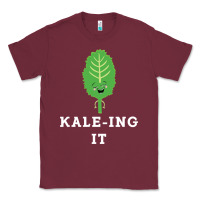 Burgundy kaleing it kale art for vegans vegetarians Classic Tee - Craftify