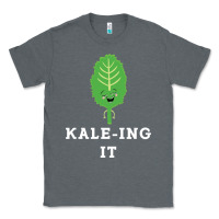 Charcoal Heather kaleing it kale art for vegans vegetarians Classic Tee - Craftify
