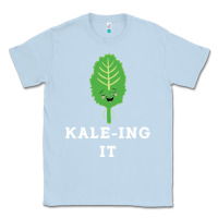 Dusty Blue kaleing it kale art for vegans vegetarians Classic Tee - Craftify