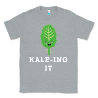 Heather Grey kaleing it kale art for vegans vegetarians Classic Tee - Craftify