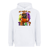 White did somebody say treat Heavyweight Hoodie - BarkalooDesign