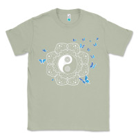 Matcha yin yang with butterflies ancient chinese yin yang Classic Tee - Craftify