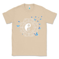 Mushroom yin yang with butterflies ancient chinese yin yang Classic Tee - Craftify