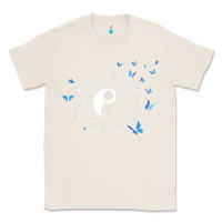 Natural yin yang with butterflies ancient chinese yin yang Classic Tee - Craftify