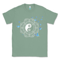 Sage yin yang with butterflies ancient chinese yin yang Classic Tee - Craftify