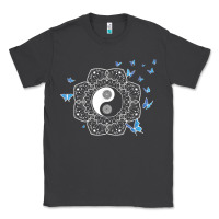 Smoke yin yang with butterflies ancient chinese yin yang Classic Tee - Craftify