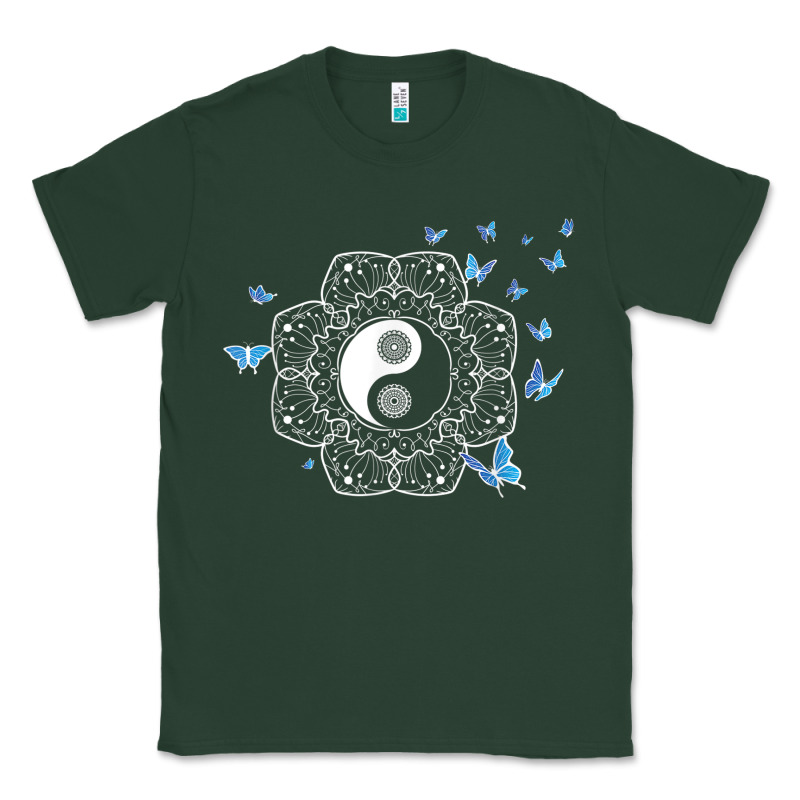 Yin Yang With Butterflies Ancient Chinese Yin Yang Classic Tee by Craftify | Teevron