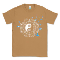 Toasted Coconut yin yang with butterflies ancient chinese yin yang Classic Tee - Craftify