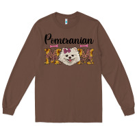 Chestnut western mom pomeranian Long Sleeve Tee - RanaPortraitStore