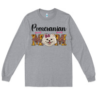 Heather Grey western mom pomeranian Long Sleeve Tee - RanaPortraitStore