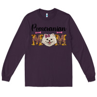 Plum western mom pomeranian Long Sleeve Tee - RanaPortraitStore