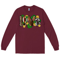 Burgundy Western love St. Patrick's Day Long Sleeve Tee - CowGirlArtShop