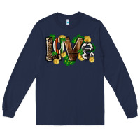 Navy Western love St. Patrick's Day Long Sleeve Tee - CowGirlArtShop