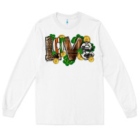 White Western love St. Patrick's Day Long Sleeve Tee - CowGirlArtShop