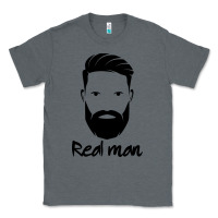 Charcoal Heather Real Man Classic Tee - Craftify