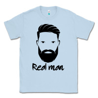 Dusty Blue Real Man Classic Tee - Craftify