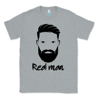 Heather Grey Real Man Classic Tee - Craftify
