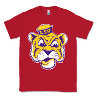 Red Vintage Louisiana State Tiger Mascot Classic Tee - Craftify