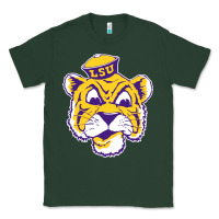 Sports Green Vintage Louisiana State Tiger Mascot Classic Tee - Craftify