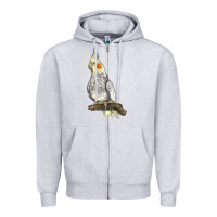 Heather Grey Cocktail Parrot Zipper Hoodie - LillyAllenDesigns