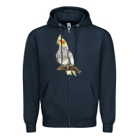 Navy Cocktail Parrot Zipper Hoodie - LillyAllenDesigns