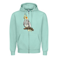 Seafoam Cocktail Parrot Zipper Hoodie - LillyAllenDesigns