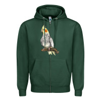 Sports Green Cocktail Parrot Zipper Hoodie - LillyAllenDesigns