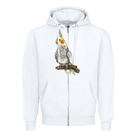 White Cocktail Parrot Zipper Hoodie - LillyAllenDesigns