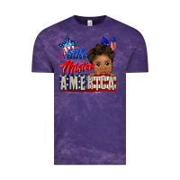 Cloud Purple little mister america black boy Vintage Tee - CowGirlArtShop