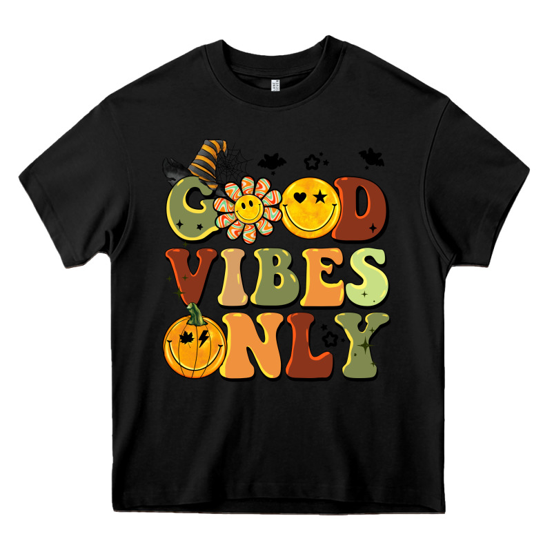 Halloween Good Vibes Only Heavy Core Tee by BarkalooDesign | Teevron