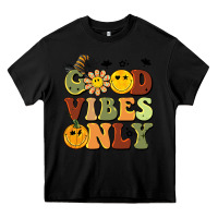 Black halloween good vibes only Heavy Core Tee - BarkalooDesign