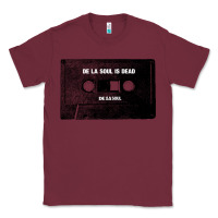 Burgundy De La Soul Cassette Tape Classic Tee - Craftify