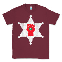 Burgundy GONZOS SHERIFF HUNTERS S THOMPSON Classic Tee - Craftify