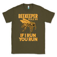 Army Green bee beekeeper if i run you run bumble bee humour 449 hive beekeeping Classic Tee - Craftify