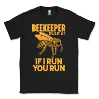 Black bee beekeeper if i run you run bumble bee humour 449 hive beekeeping Classic Tee - Craftify