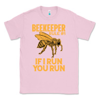 Bubblegum Pink bee beekeeper if i run you run bumble bee humour 449 hive beekeeping Classic Tee - Craftify