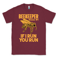 Burgundy bee beekeeper if i run you run bumble bee humour 449 hive beekeeping Classic Tee - Craftify