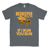 Charcoal Heather bee beekeeper if i run you run bumble bee humour 449 hive beekeeping Classic Tee - Craftify