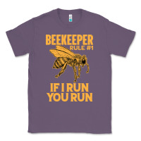 Lavender bee beekeeper if i run you run bumble bee humour 449 hive beekeeping Classic Tee - Craftify