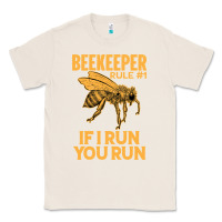 Natural bee beekeeper if i run you run bumble bee humour 449 hive beekeeping Classic Tee - Craftify