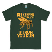 Sports Green bee beekeeper if i run you run bumble bee humour 449 hive beekeeping Classic Tee - Craftify