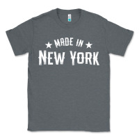 Charcoal Heather Made In New York NY City NYC New Yorker My Home State Pride Premium T- Classic Tee - Craftify