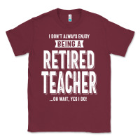 Burgundy Retired Teacher Classic Tee - Craftify