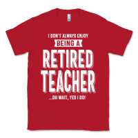 Red Retired Teacher Classic Tee - Craftify