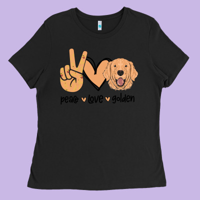 Peace Love Golden Ladies Tee Designed By Bettercallsaul