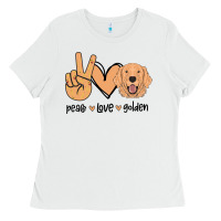White Peace Love Golden Ladies Tee - Bettercallsaul