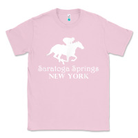 Bubblegum Pink Saratoga Springs New York Horse Racing Jockey Classic Tee - Craftify